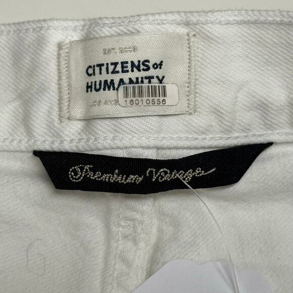 Citizens of Humanity | Marlow Distressed Denim Shorts | White | Size 29 - Picture 6 of 16